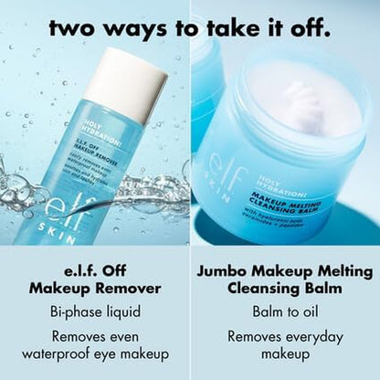Holy Hydration! Makeup Melting Cleansing Balm, Face Cleanser & Makeup Remover, Infused with Hyaluronic Acid to Hydrate Skin, 2 Oz